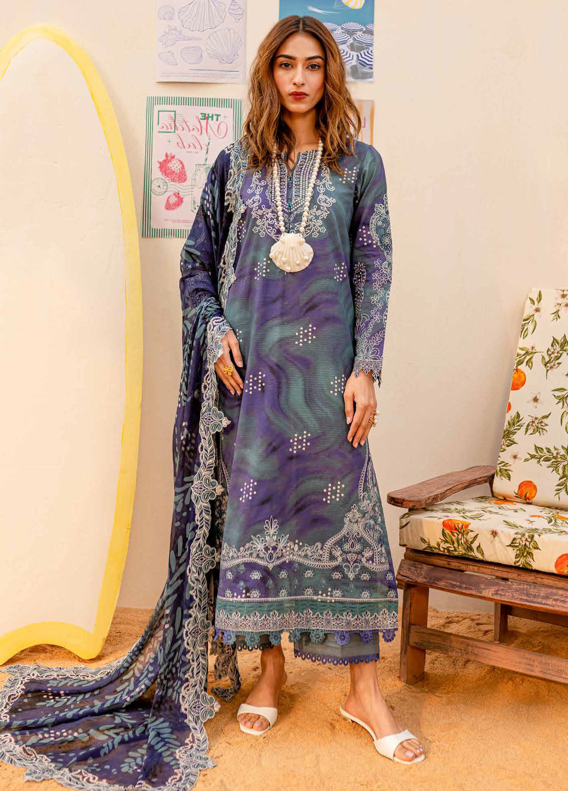 Gardenia by Nureh Embroidered Lawn Suit Unstitched 3 Piece NSG-186