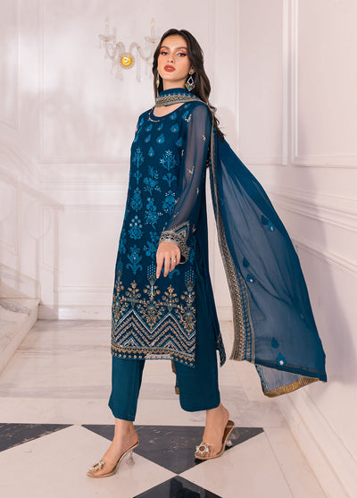 Sahane Ready To Wear Chiffon 3 Piece Suit SAH-1003 Genevieve - Pret Collection
