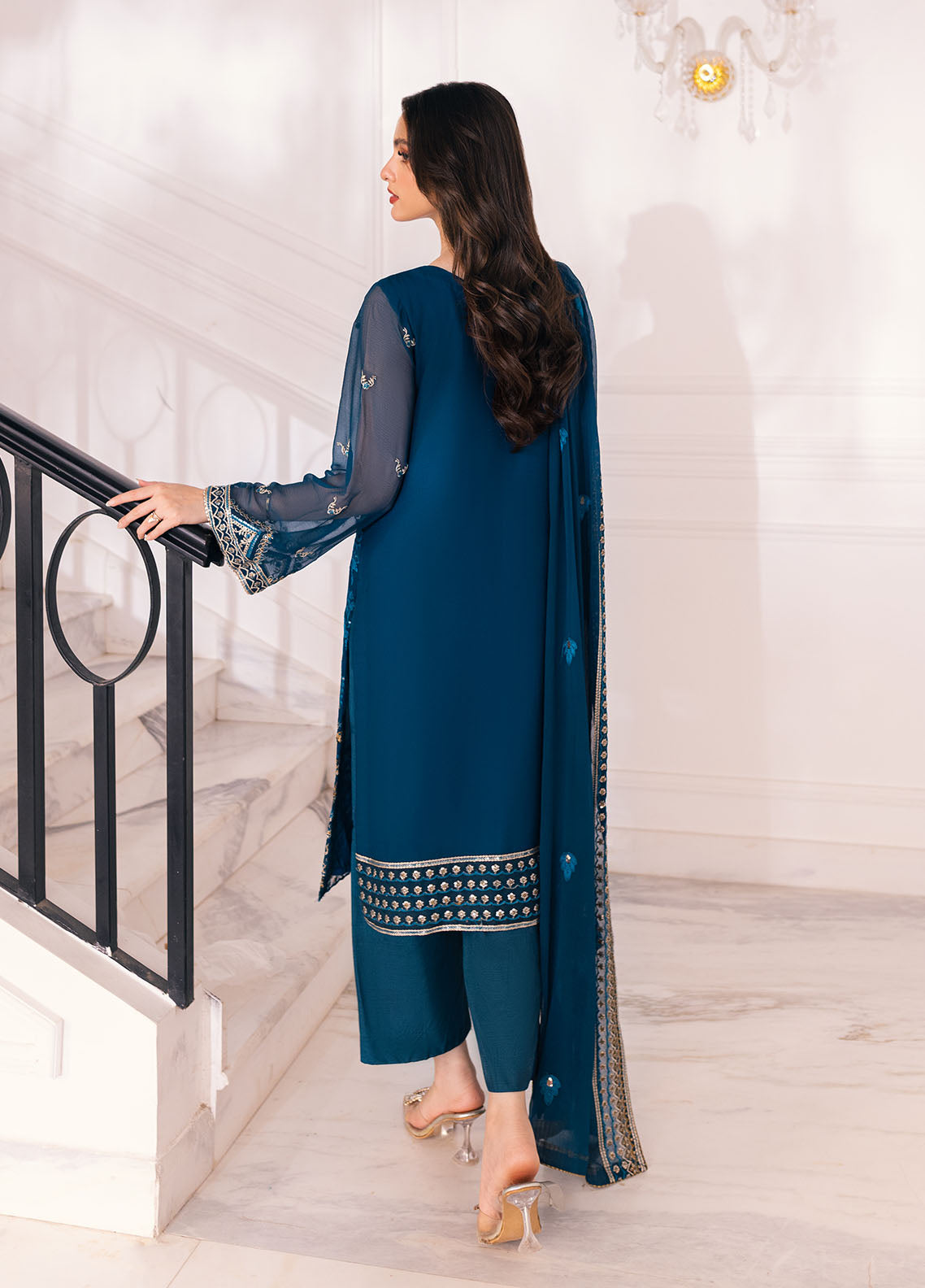 Sahane Ready To Wear Chiffon 3 Piece Suit SAH-1003 Genevieve - Pret Collection