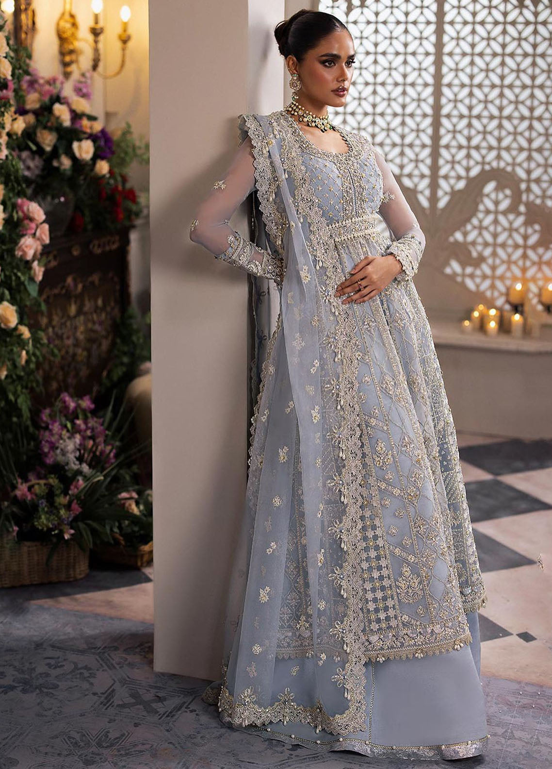 Gossamer By Zaha Embroidered Organza Suit Unstitched 3 Piece ZL24G D-01 Sofina - Formal Collection