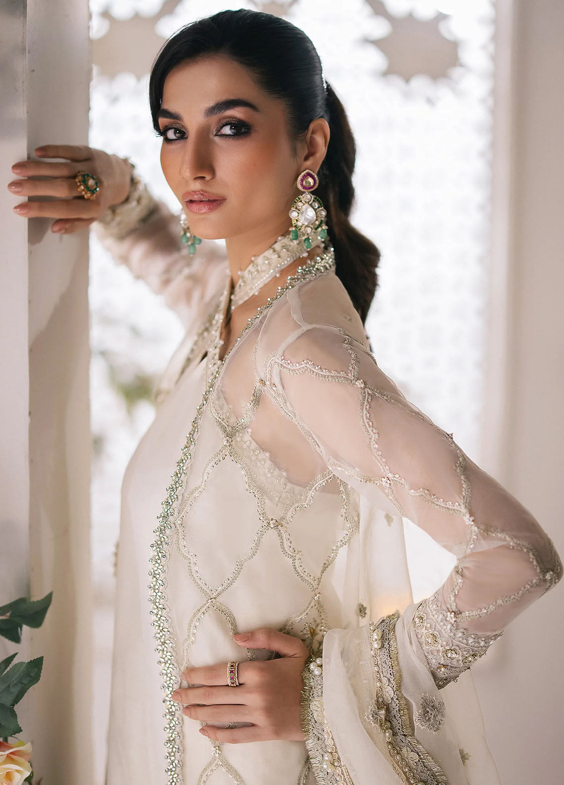 Gossamer By Zaha Embroidered Organza Suit Unstitched 3 Piece ZL24G D-02 Leiyn - Formal Collection