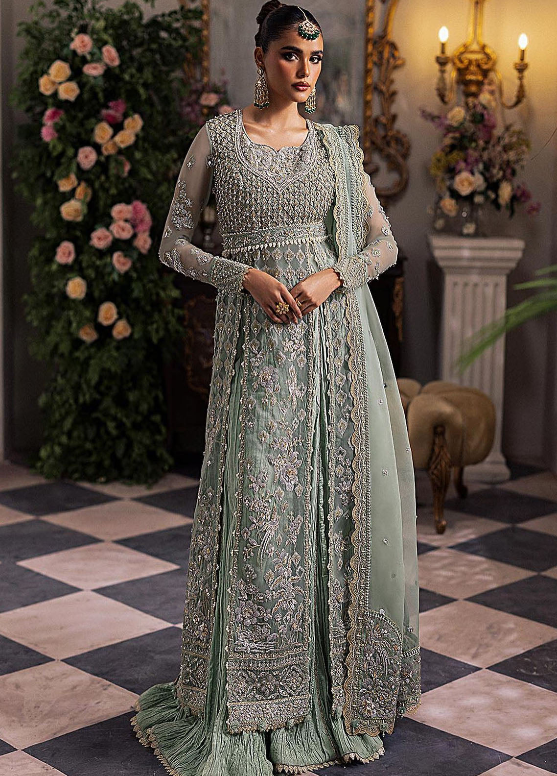 Gossamer By Zaha Embroidered Organza Suit Unstitched 3 Piece ZL24G D-03 Seraphina - Formal Collection