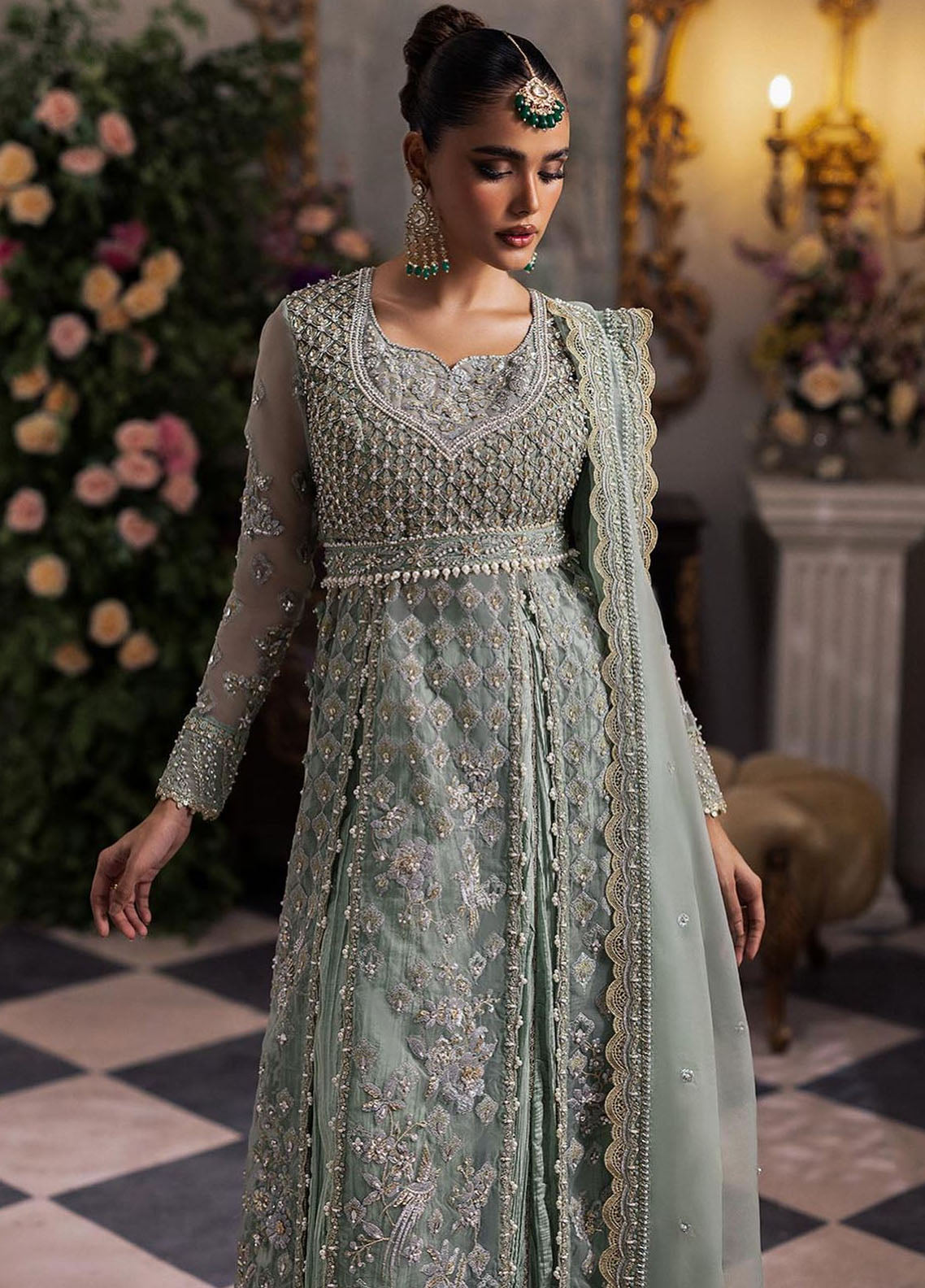 Gossamer By Zaha Embroidered Organza Suit Unstitched 3 Piece ZL24G D-03 Seraphina - Formal Collection