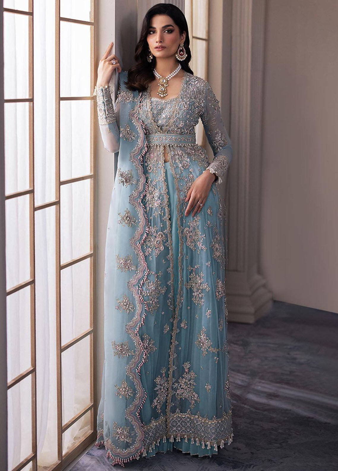 Gossamer By Zaha Embroidered Organza Suit Unstitched 3 Piece ZL24G D-04 Kiana - Formal Collection