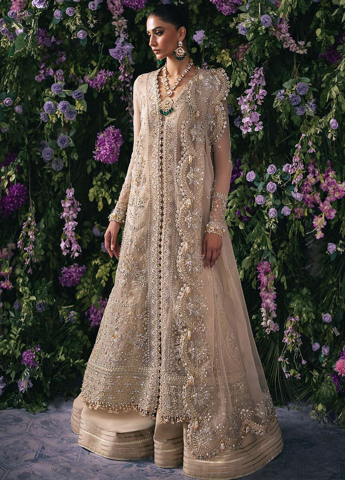 Gossamer By Zaha Embroidered Organza Suit Unstitched 3 Piece ZL24G D-06 Talia - Formal Collection