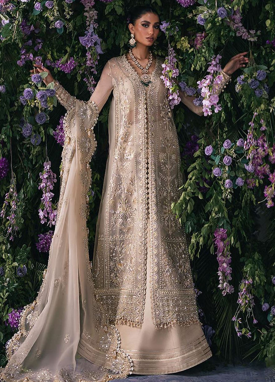 Gossamer By Zaha Embroidered Organza Suit Unstitched 3 Piece ZL24G D-06 Talia - Formal Collection