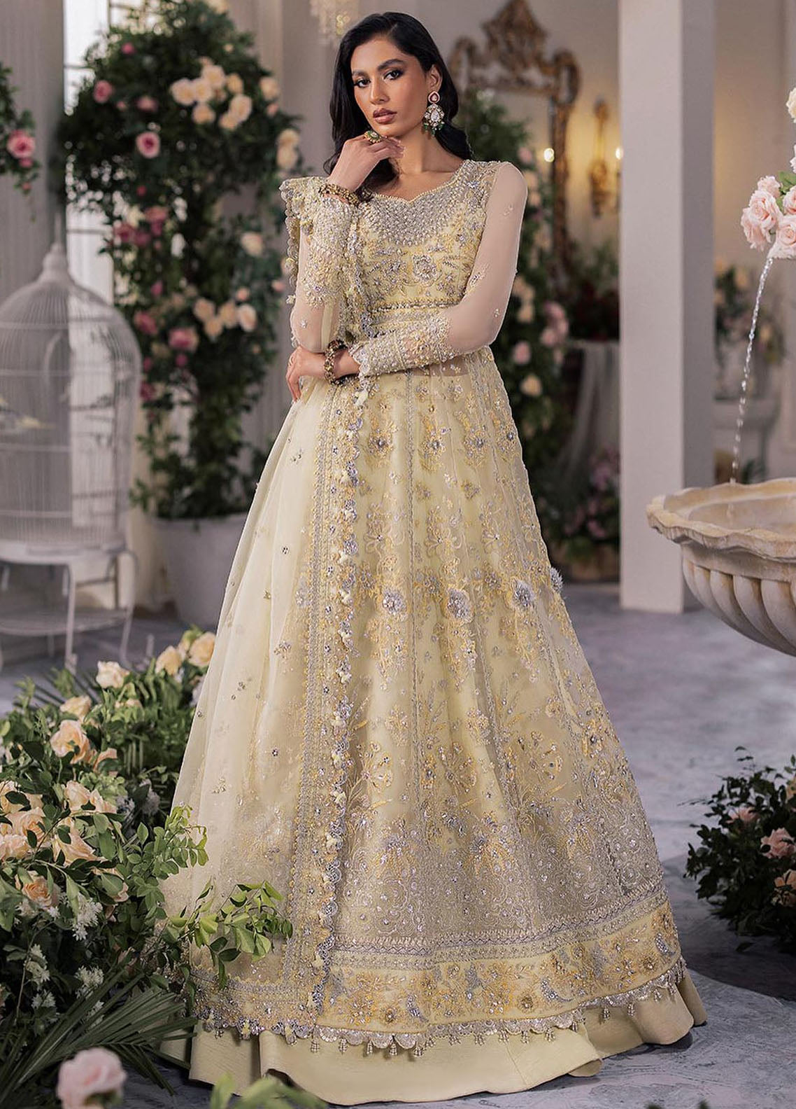 Gossamer By Zaha Embroidered Organza Suit Unstitched 3 Piece ZL24G D-08 Solelia - Formal Collection