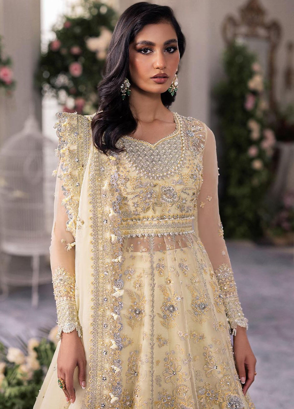 Gossamer By Zaha Embroidered Organza Suit Unstitched 3 Piece ZL24G D-08 Solelia - Formal Collection