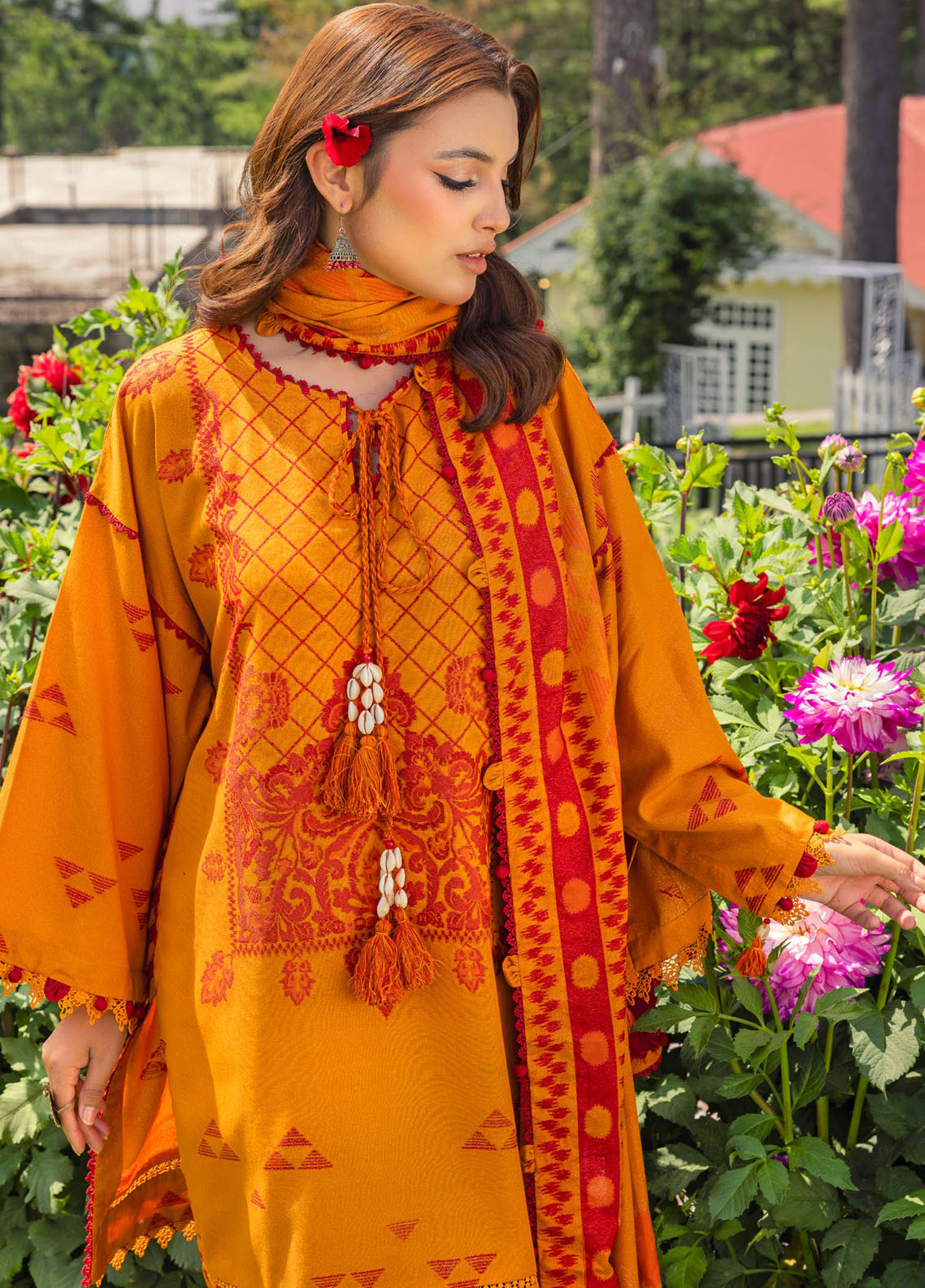 Gul Ahmed Casual Jacquard Suits Unstitched 3 Piece GA24UW MJ-42054 - Winter Collection