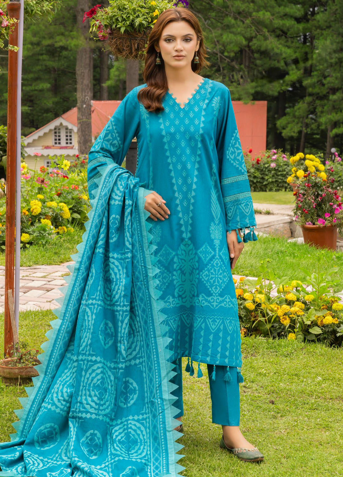 Gul Ahmed Casual Jacquard Suits Unstitched 3 Piece GA24UW MJ-42056 - Winter Collection