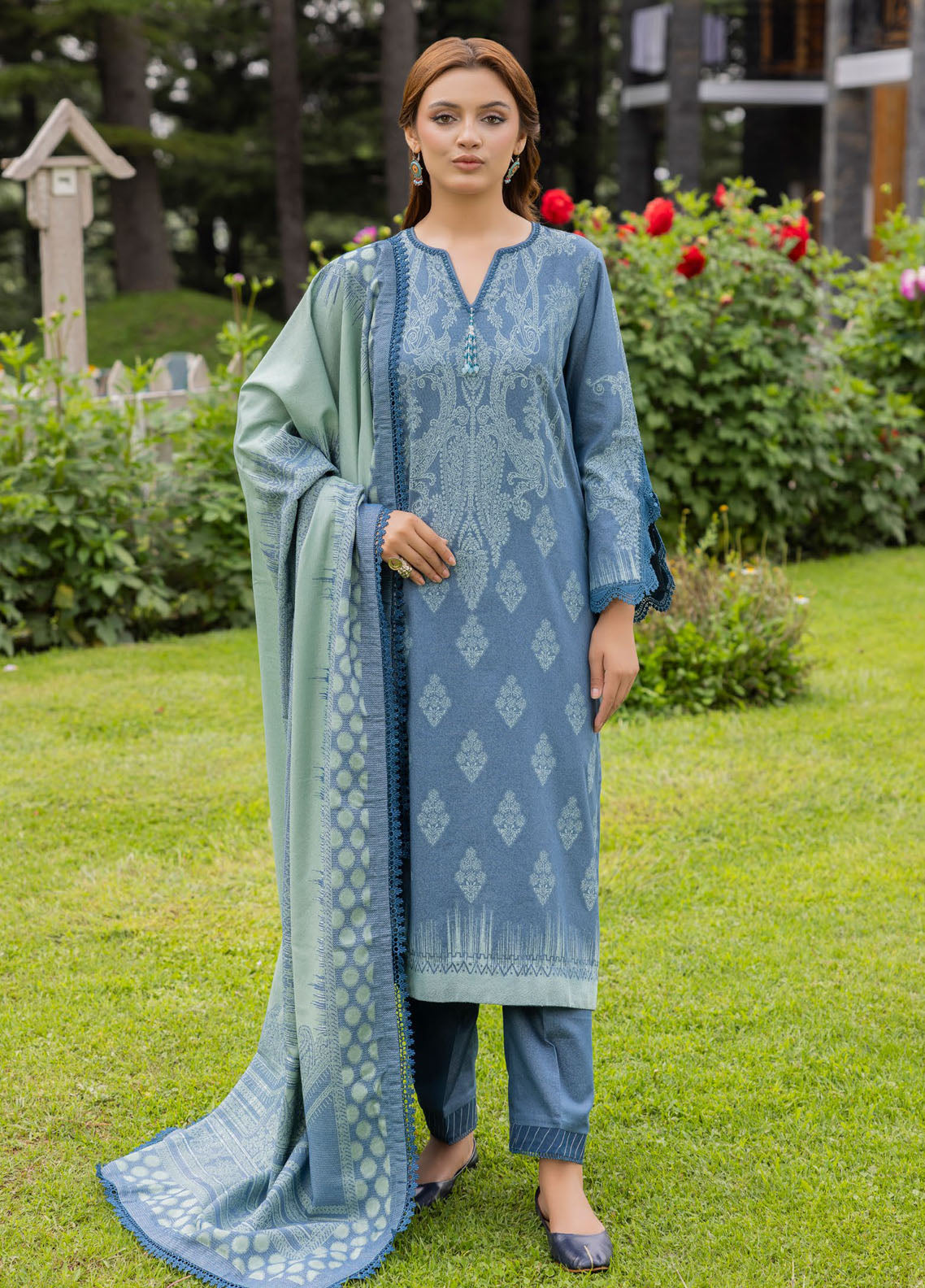 Gul Ahmed Casual Jacquard Suits Unstitched 3 Piece GA24UW MJ-42059 - Winter Collection