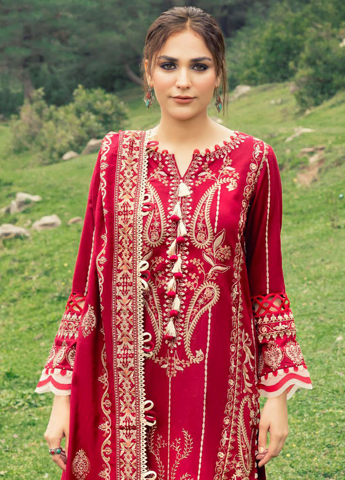 Gul Ahmed Embroidered Acrylic Suits Unstitched 3 Piece GA24UW AP-42009 - Winter Collection