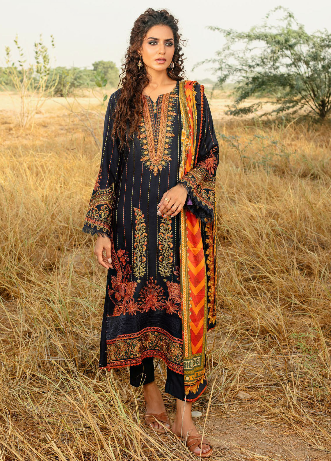 Gul Ahmed Embroidered Cotail Suits Unstitched 3 Piece GA24UW CV-32015 - Winter Collection