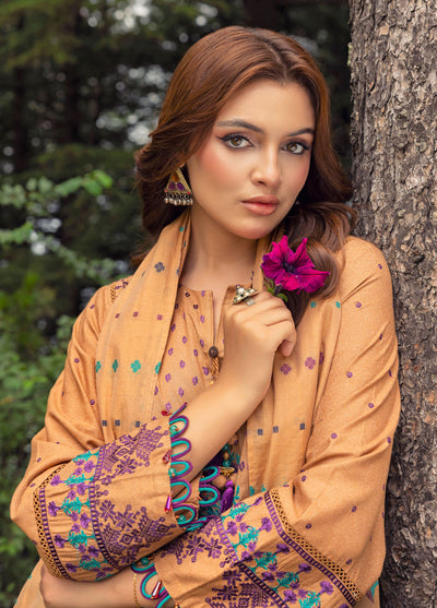 Gul Ahmed Embroidered Karandi Suits Unstitched 3 Piece GA24UW MJ-42057 - Winter Collection