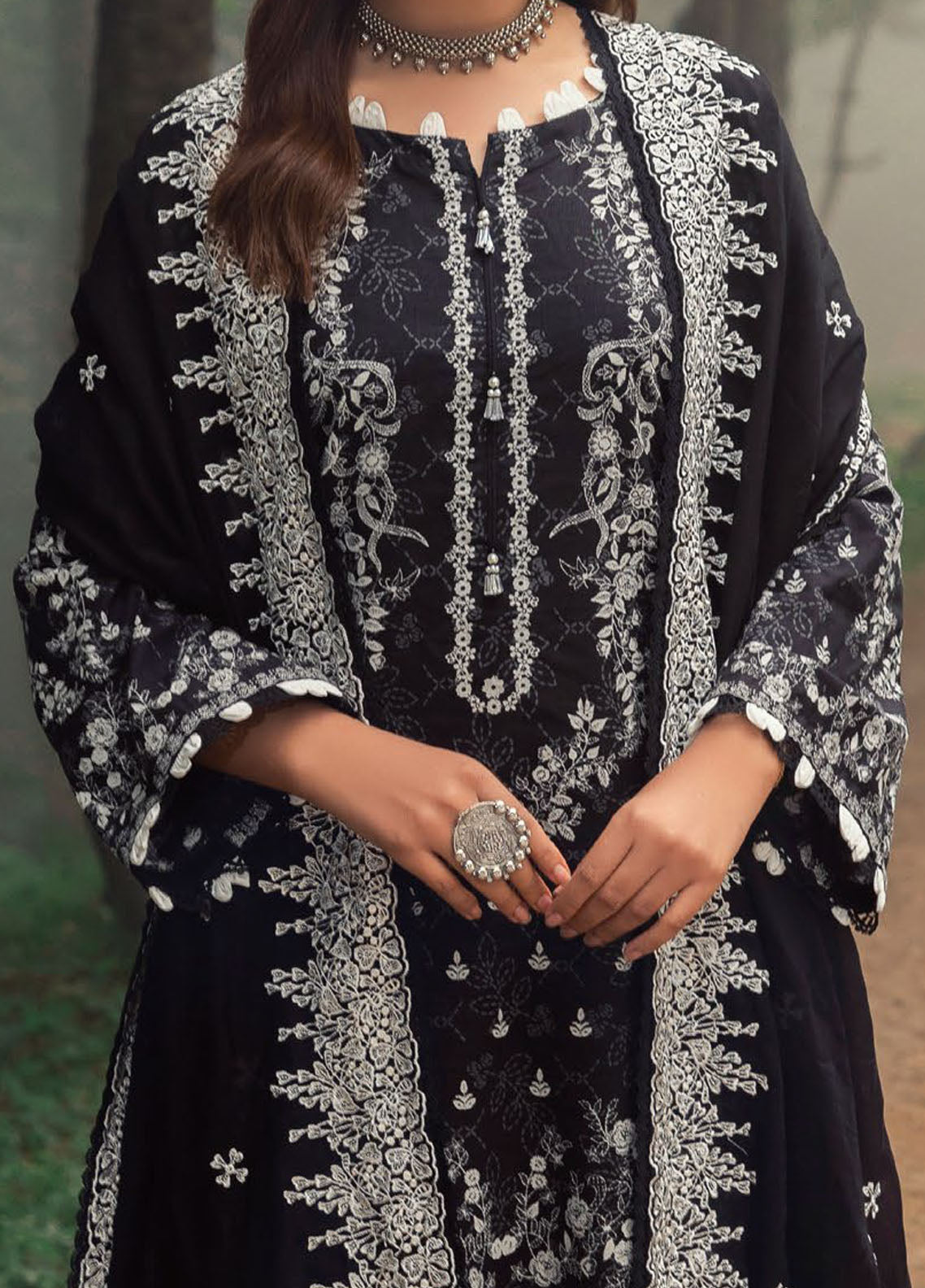 Gul Ahmed Embroidered Khaddar Suits Unstitched 3 Piece GA24UW CN-42002 - Winter Collection