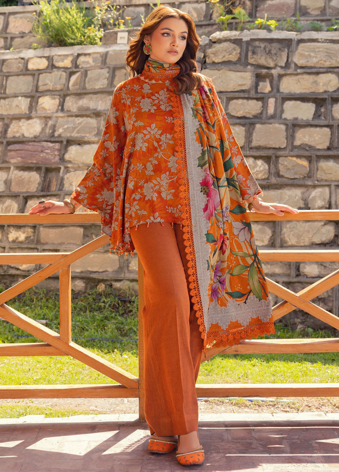 Gul Ahmed Printed Dhanak Suits Unstitched 3 Piece GA24UW DH-42001 - Winter Collection