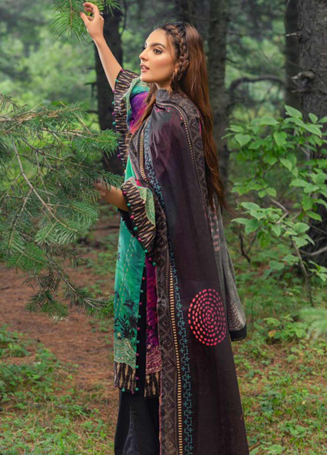 Gul Ahmed Printed Khaddar Suits Unstitched 3 Piece GA24UW CN-42003 - Winter Collection