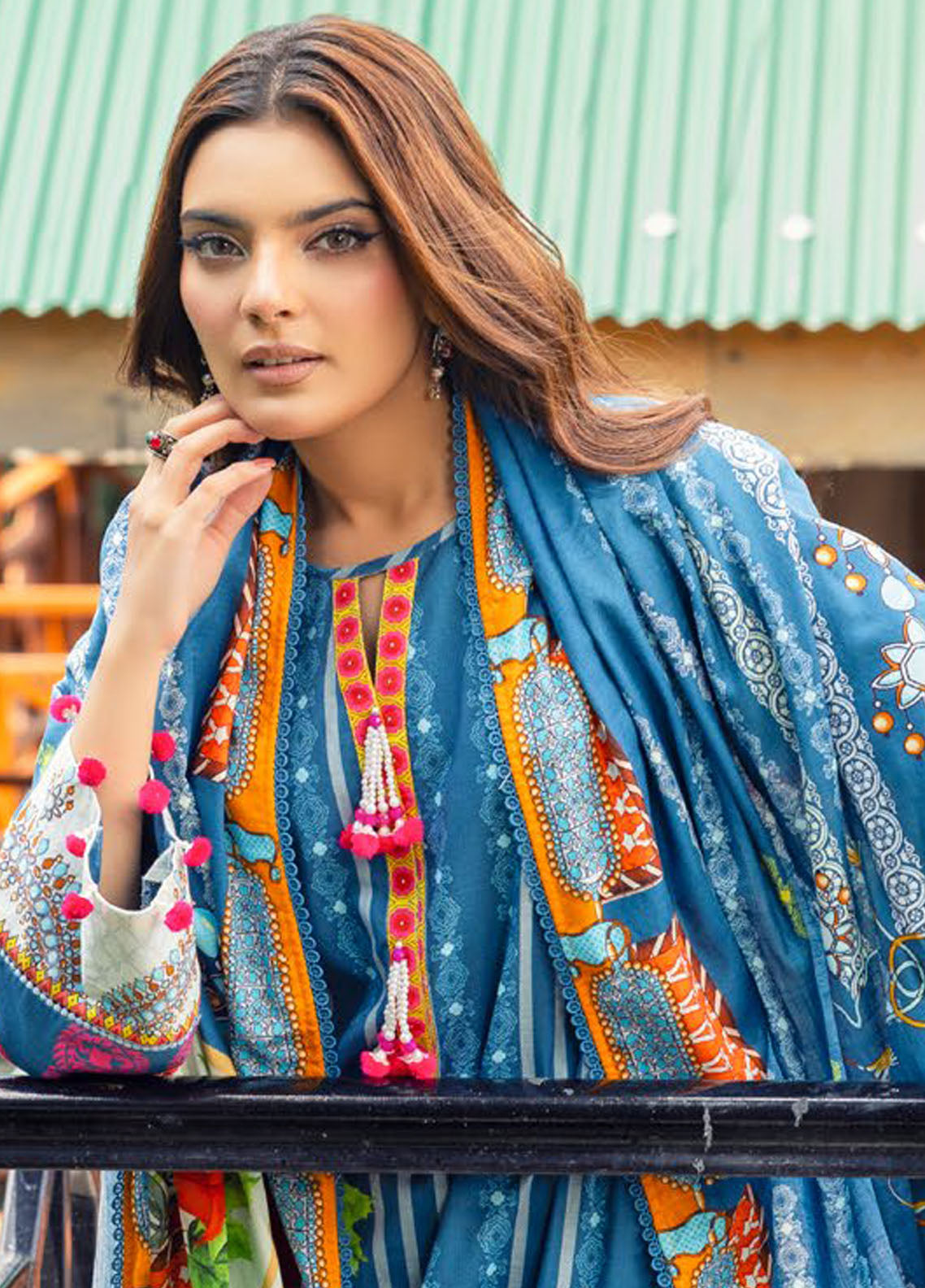 Gul Ahmed Printed Khaddar Suits Unstitched 3 Piece GA24UW K-42006 T - Winter Collection