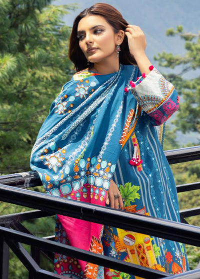 Gul Ahmed Printed Khaddar Suits Unstitched 3 Piece GA24UW K-42006 T - Winter Collection