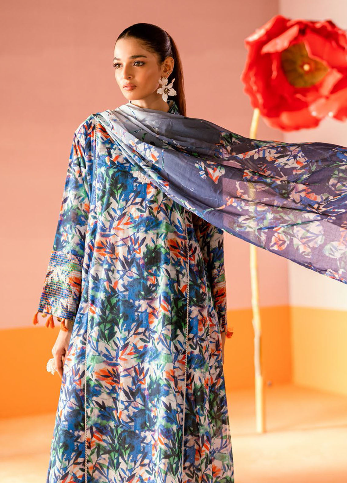 Gul Ahmed Printed Lawn Suits Unstitched 3 Piece CL62056