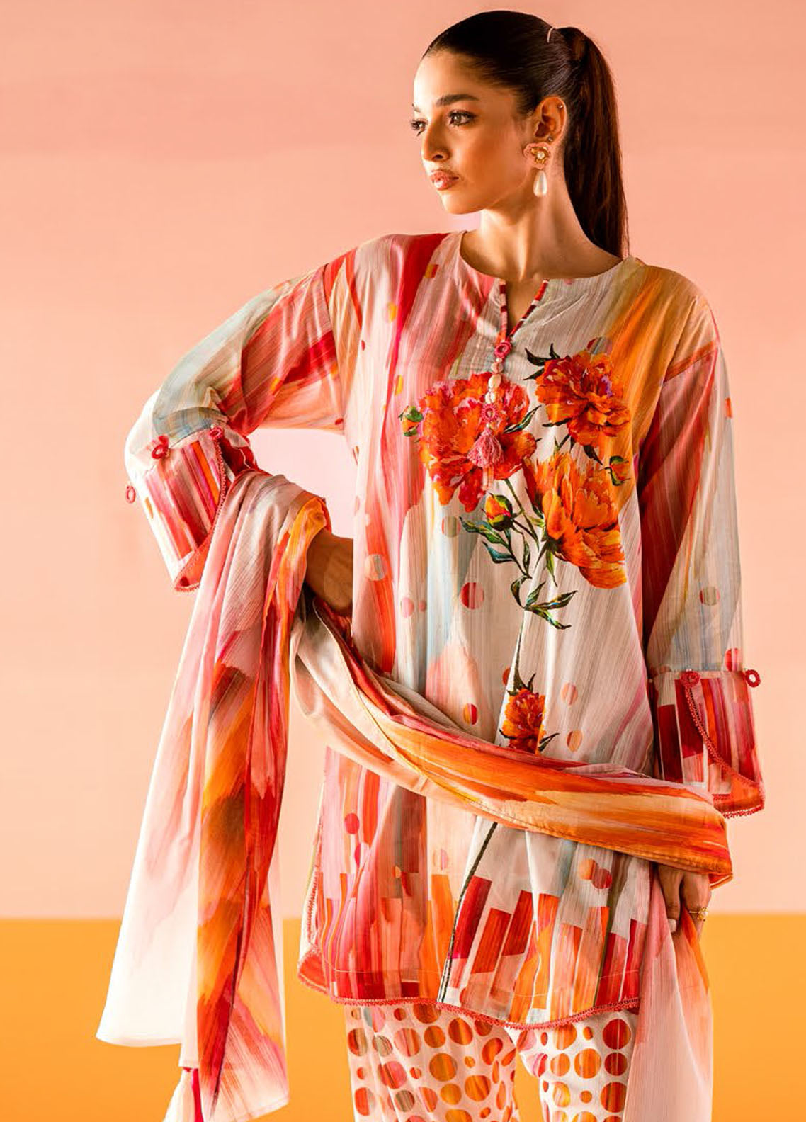 Gul Ahmed Printed Lawn Suits Unstitched 3 Piece CL62057