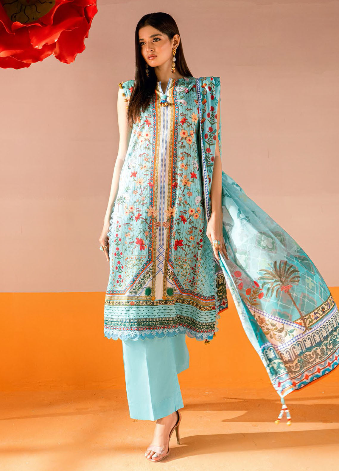 Gul Ahmed Printed Lawn Suits Unstitched 3 Piece CL62059