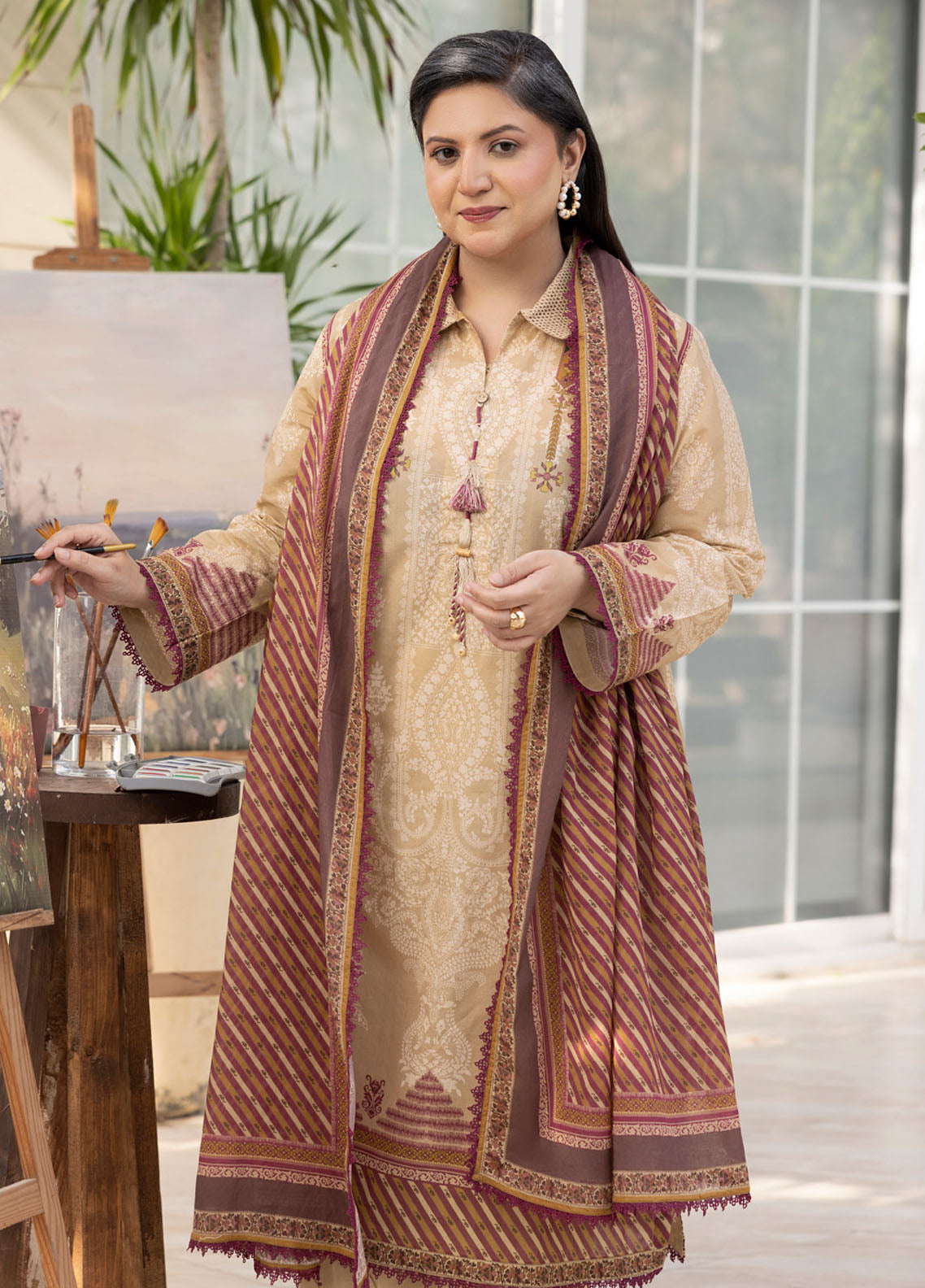 Gul Ahmed Printed Lawn Unstitched Suits 3 Piece GA25MS CL-52625