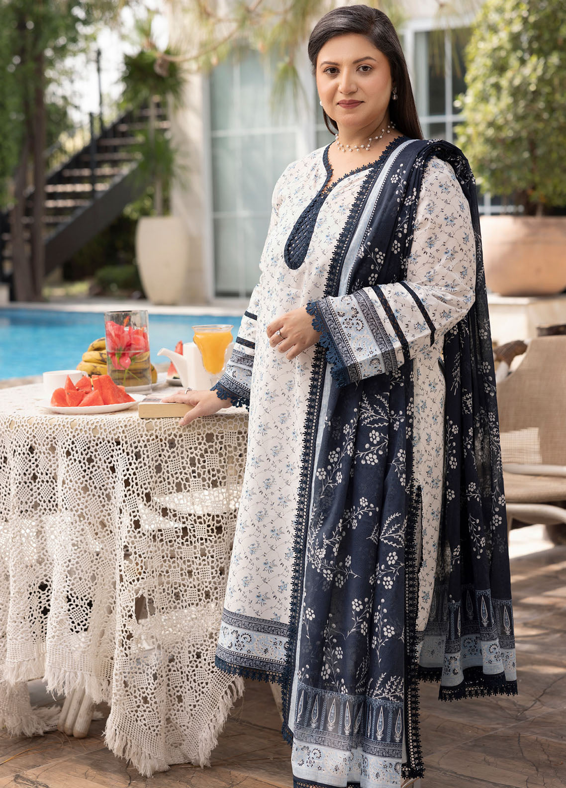 Gul Ahmed Printed Lawn Unstitched Suits 3 Piece GA25MS CL-52674
