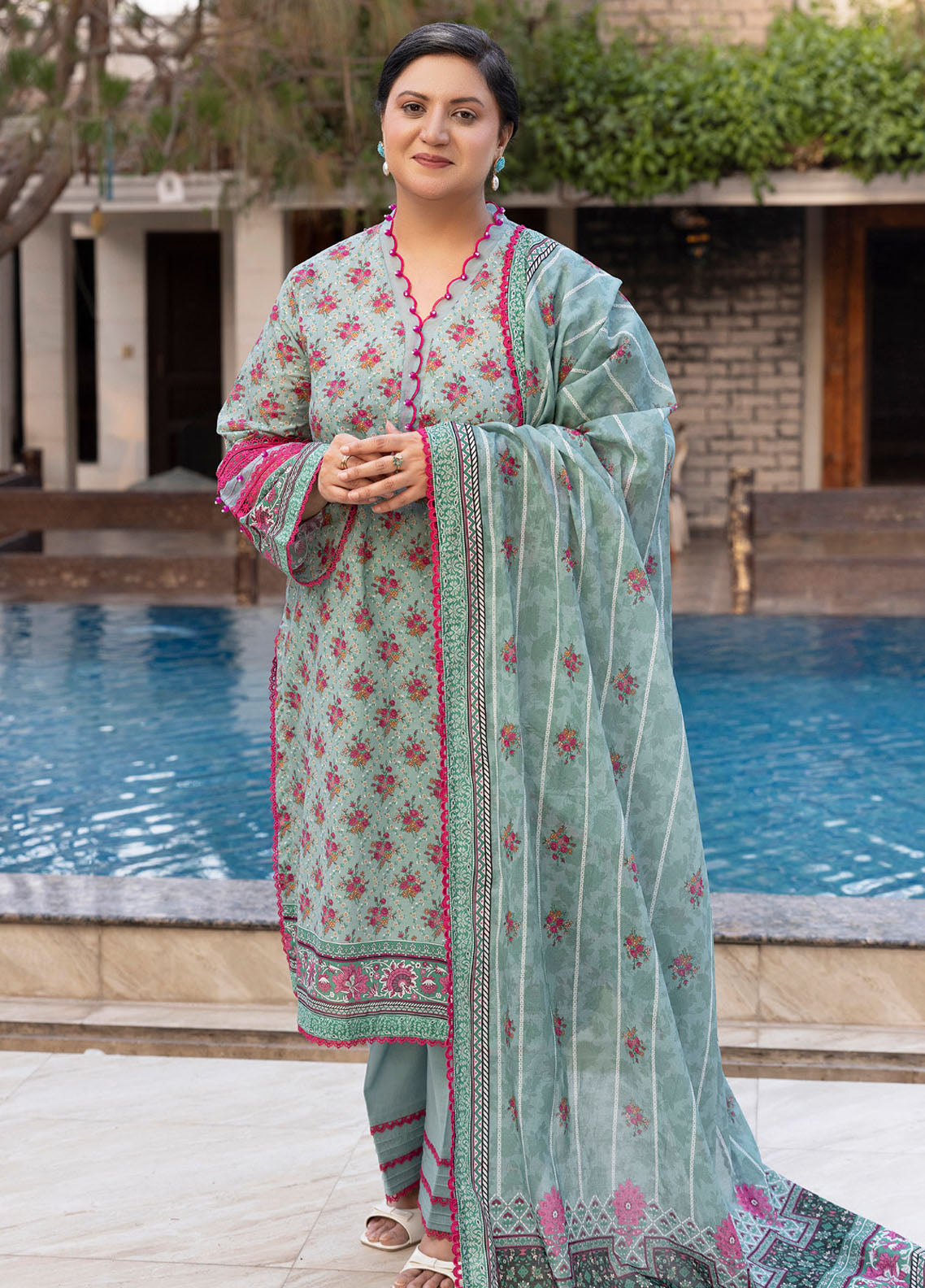 Gul Ahmed Printed Lawn Unstitched Suits 3 Piece GA25MS CL-52676