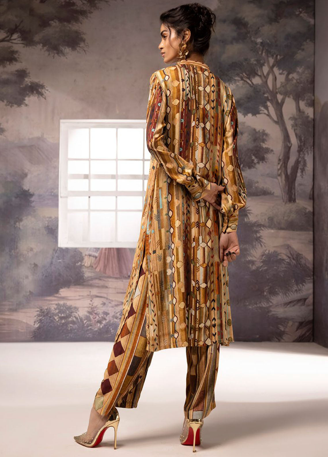 Gul Ahmed Printed Linen Suits Unstitched 2 Piece GA24UW VT-42007 - Winter Collection