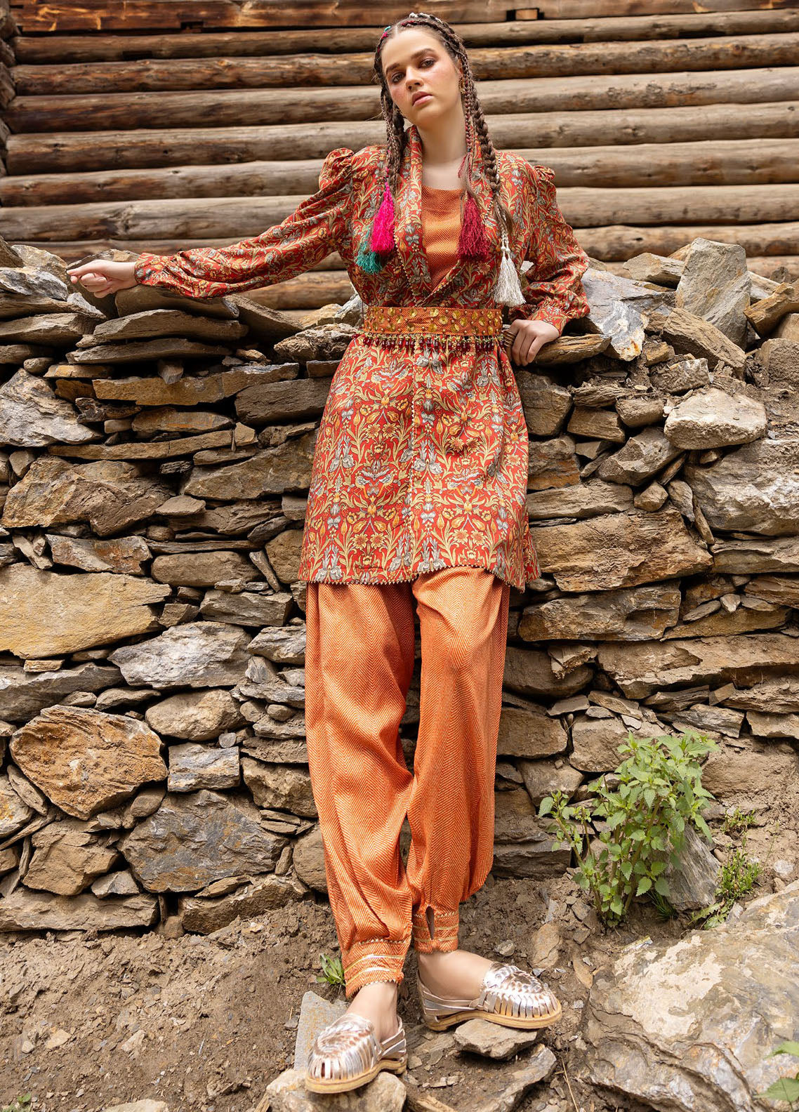 Gul Ahmed Printed Linen Suits Unstitched 2 Piece GA24UW VT-42008 - Winter Collection