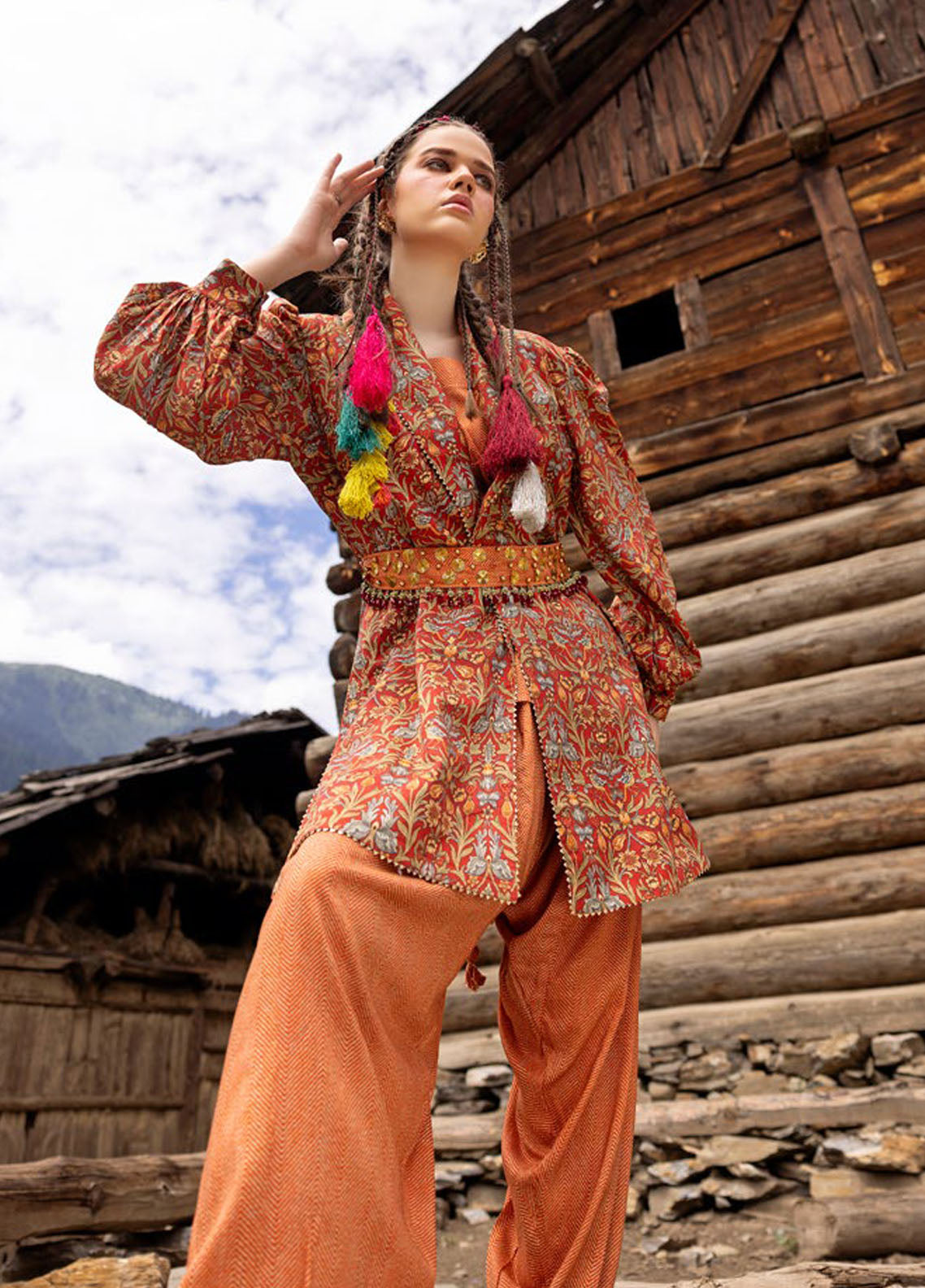 Gul Ahmed Printed Linen Suits Unstitched 2 Piece GA24UW VT-42008 - Winter Collection