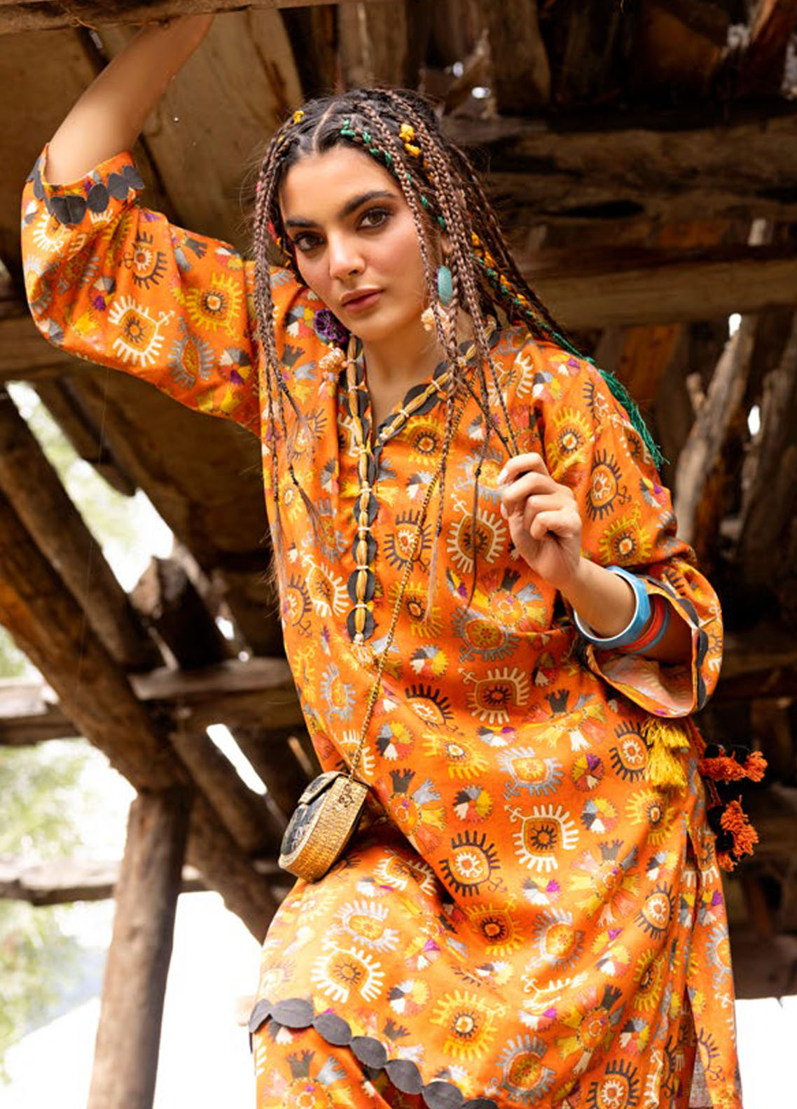 Gul Ahmed Printed Linen Suits Unstitched 2 Piece GA24UW VT-42010 - Winter Collection