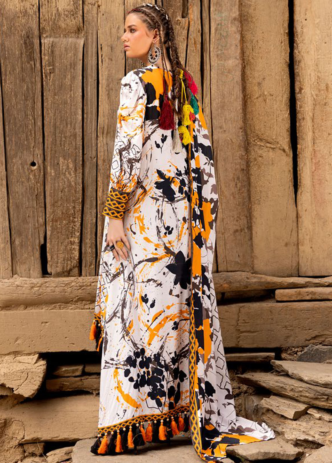 Gul Ahmed Printed Linen Suits Unstitched 3 Piece GA24UW LT-42006 - Winter Collection