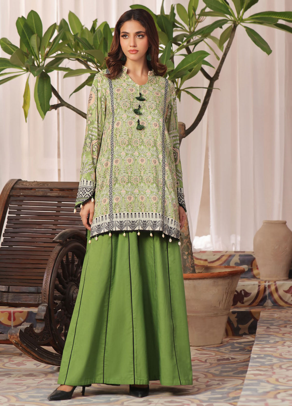 Gul Ahmed Printed Linen Unstitched Kurti GA24UW VS-42003 - Winter Collection