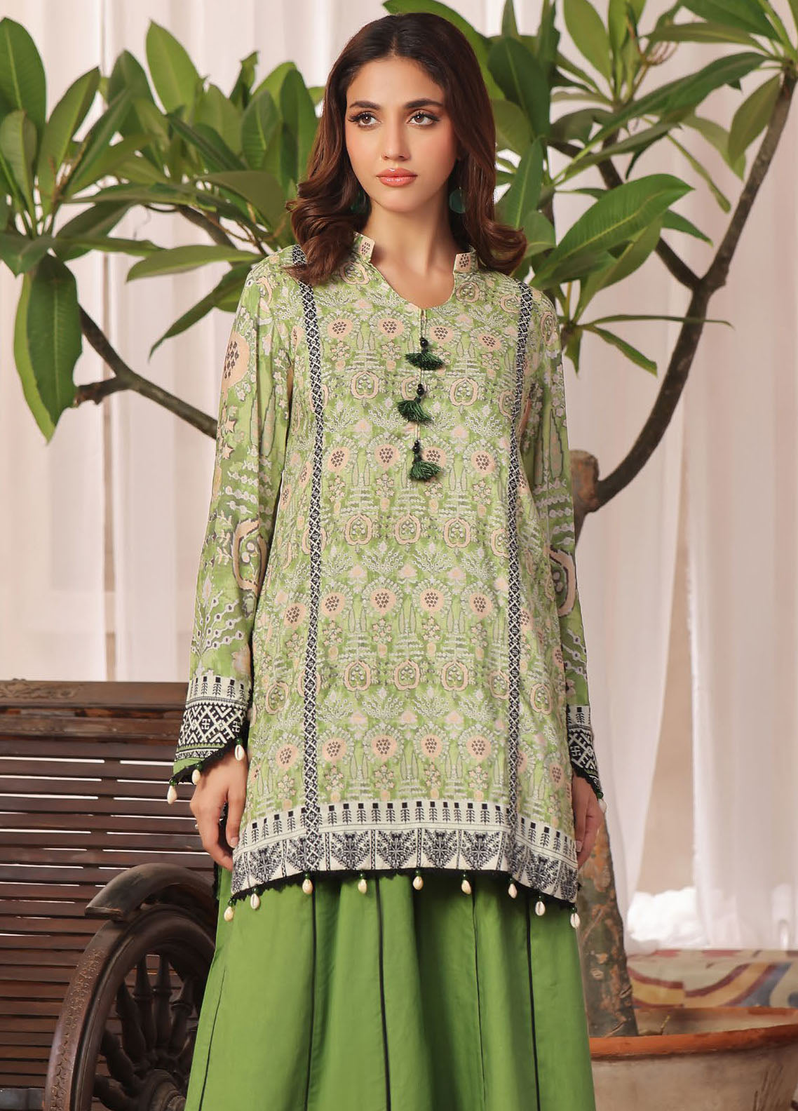 Gul Ahmed Printed Linen Unstitched Kurti GA24UW VS-42003 - Winter Collection