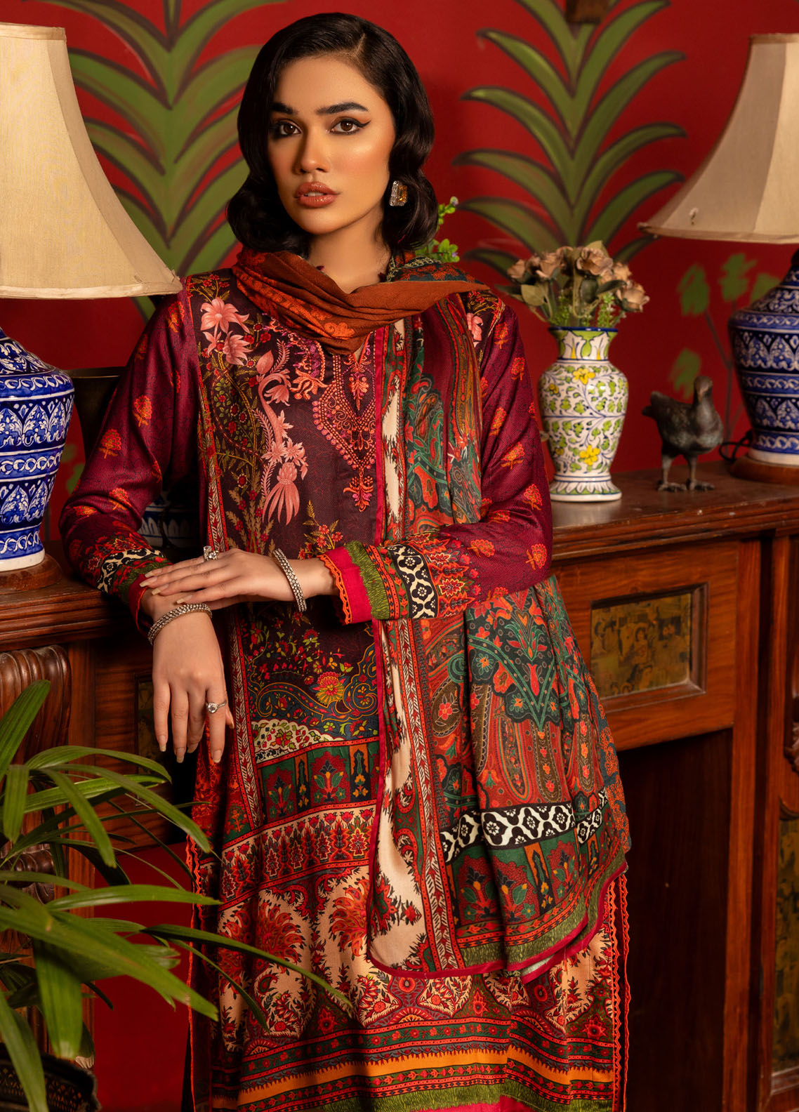 Gul Ahmed Linen Luxe Winter Unstitched Collection 2023 Vol-5 CV 32003