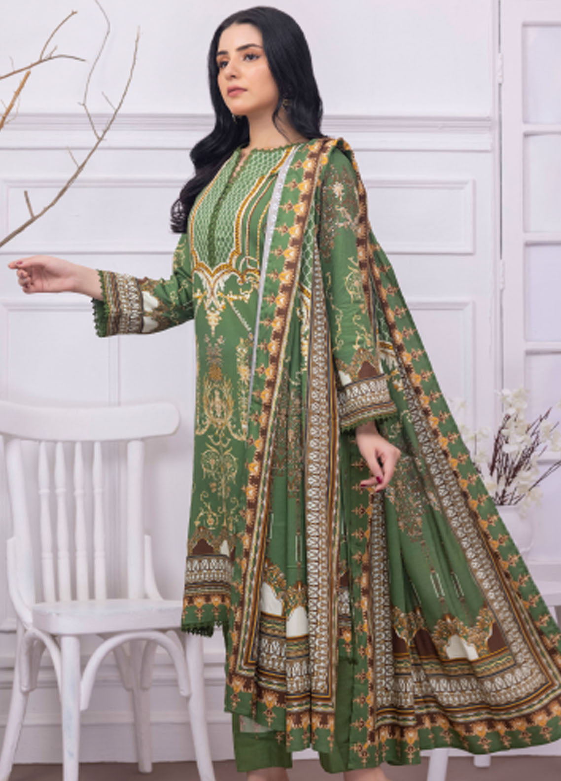 Gul Ahmed Winter Bloom Unstitched Collection 2023 Vol-3 WNS 32252 A