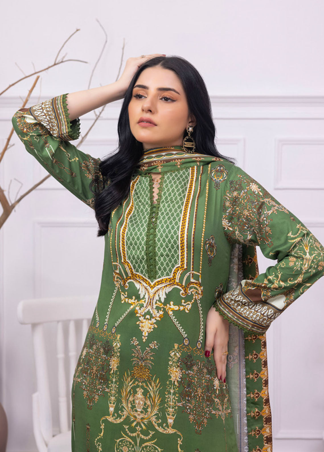 Gul Ahmed Winter Bloom Unstitched Collection 2023 Vol-3 WNS 32252 A