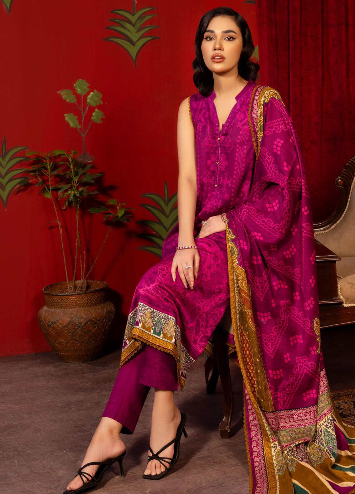 Gul Ahmed Winter Classics Unstitched Collection 2023 Vol-4 AP 32008