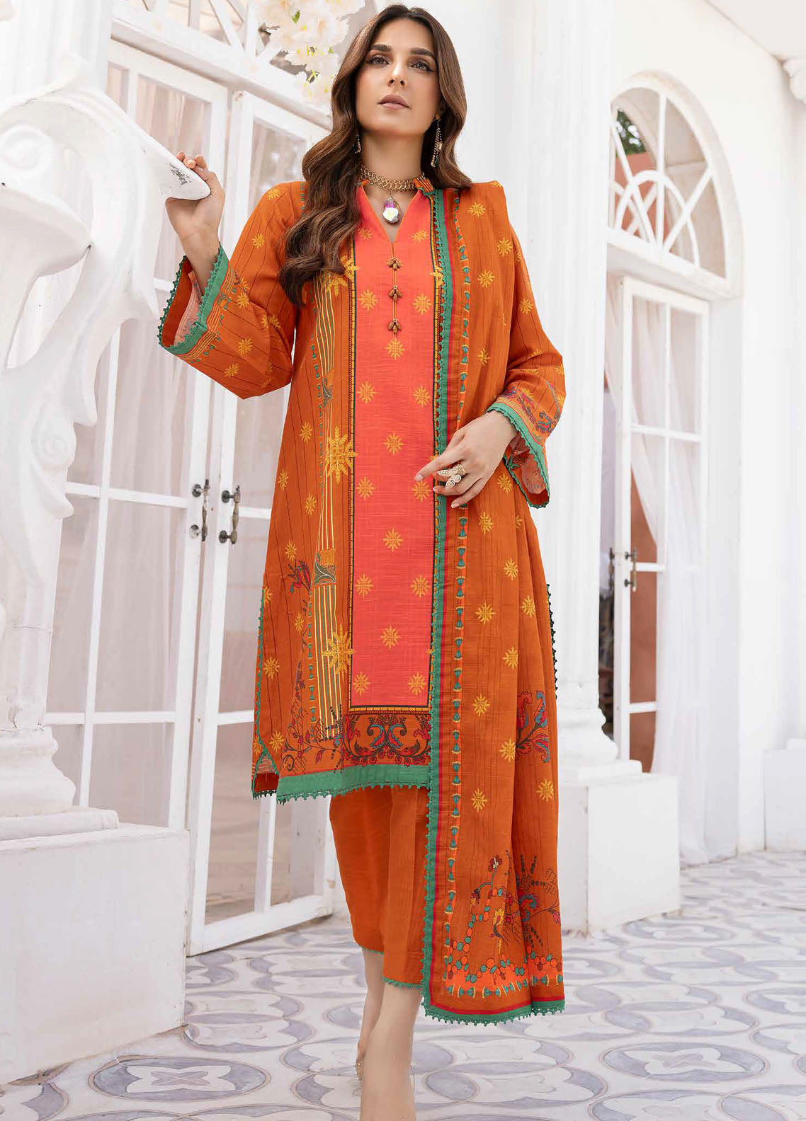 Gul Ahmed Winter Luxe Unstitched Collection 2023 Vol-01 K-32020