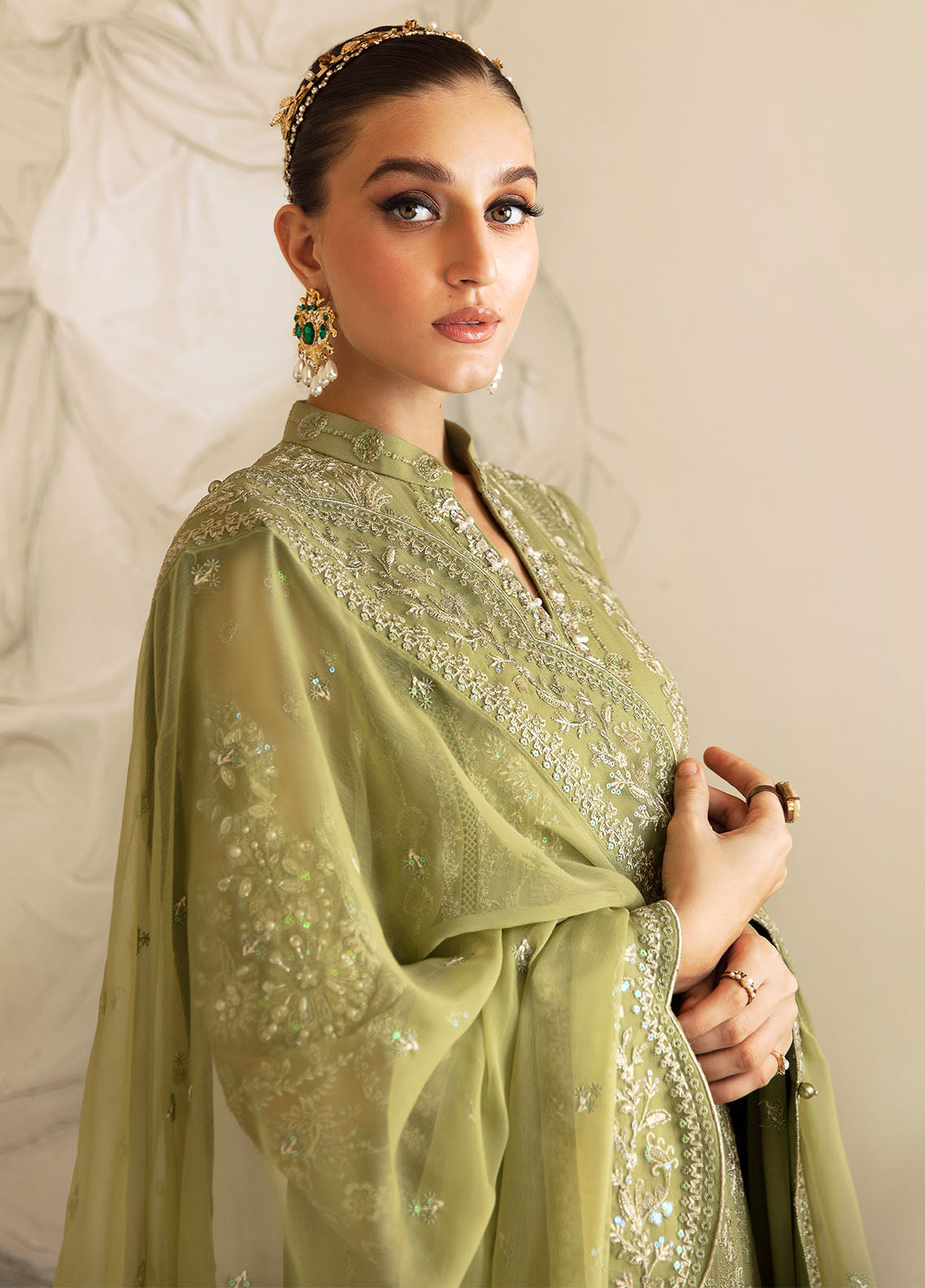 Gulaal Unstitched Embroidered Chiffon Luxury Collection 2024 GL-EC-24V2-05 Almendra