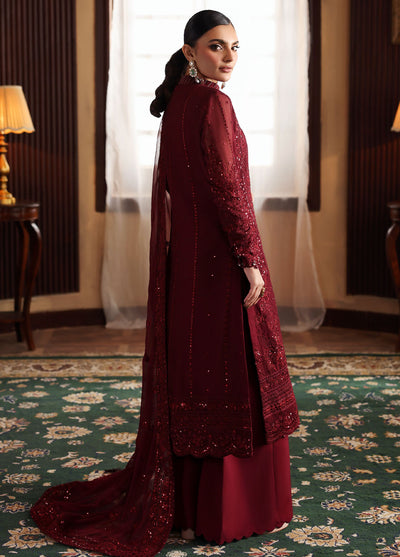 Gulaal Embroidered Chiffon Suits Unstitched 3 Piece GL25EU D-27 Vezeen
