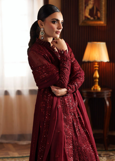 Gulaal Embroidered Chiffon Suits Unstitched 3 Piece GL25EU D-27 Vezeen