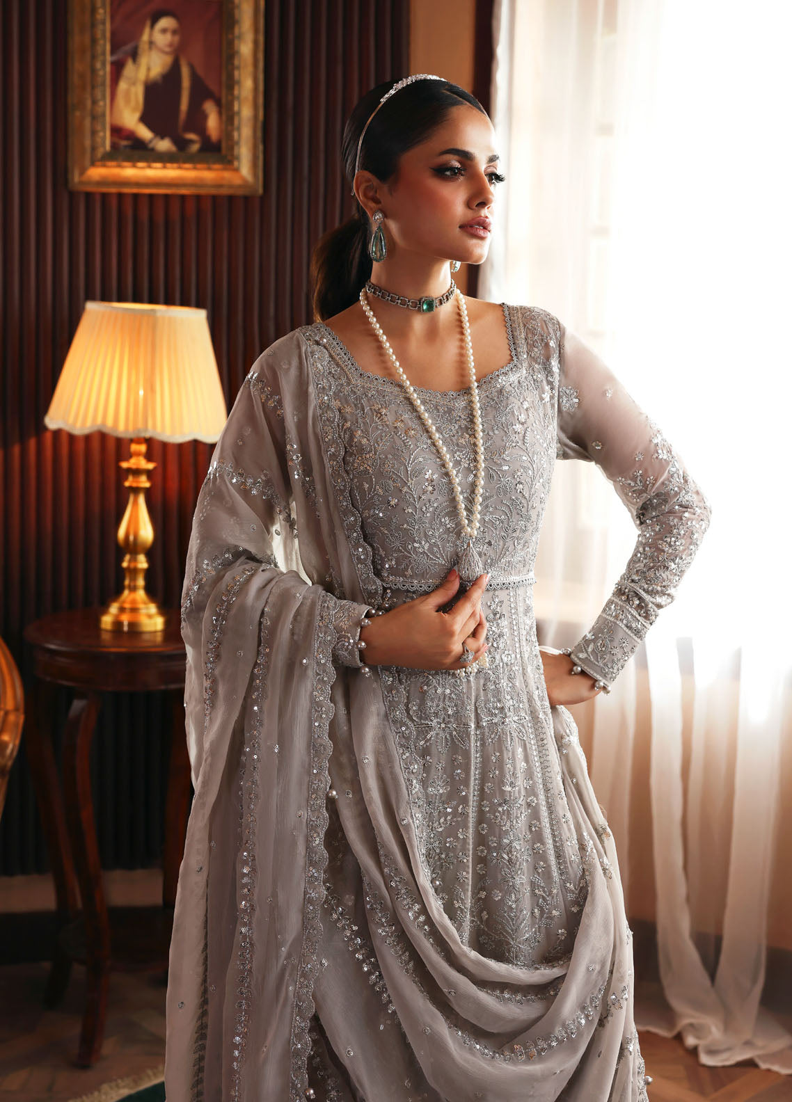 Gulaal Embroidered Chiffon Suits Unstitched 3 Piece GL25EU D-28 Sheyza