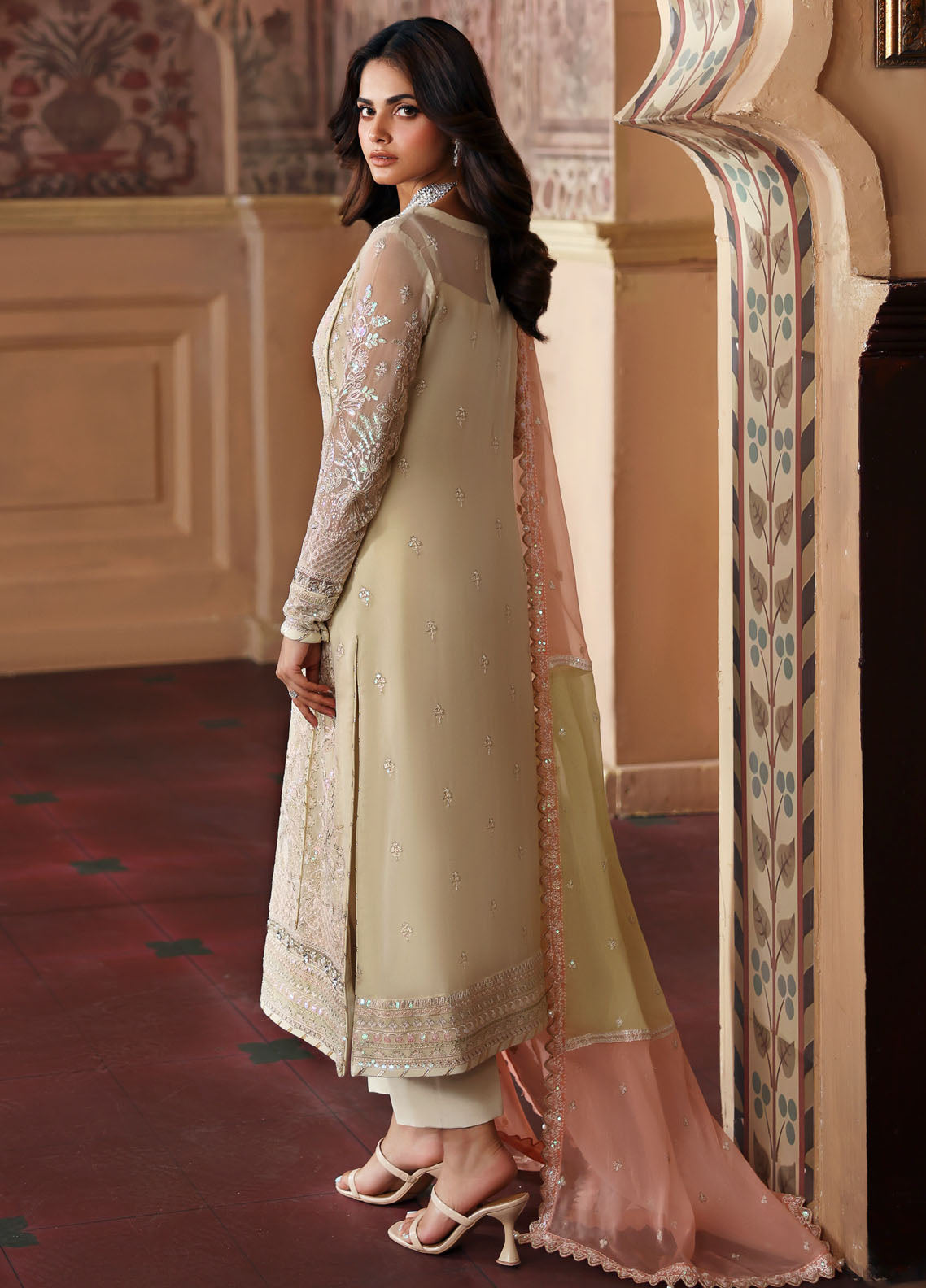 Gulaal Embroidered Chiffon Suits Unstitched 3 Piece GL25EU D-29 Fareyah