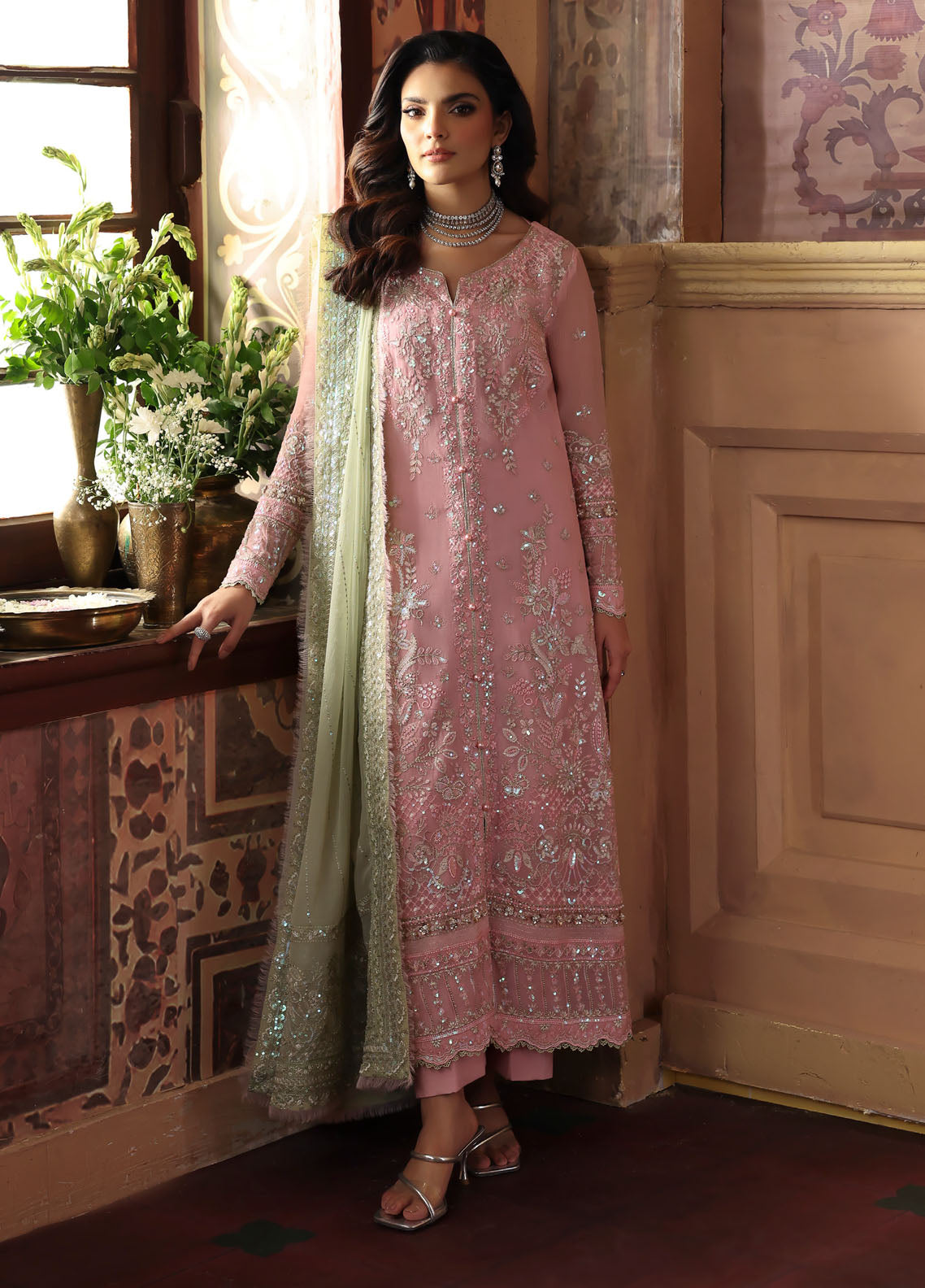 Gulaal Embroidered Chiffon Suits Unstitched 3 Piece GL25EU D-30 Layana