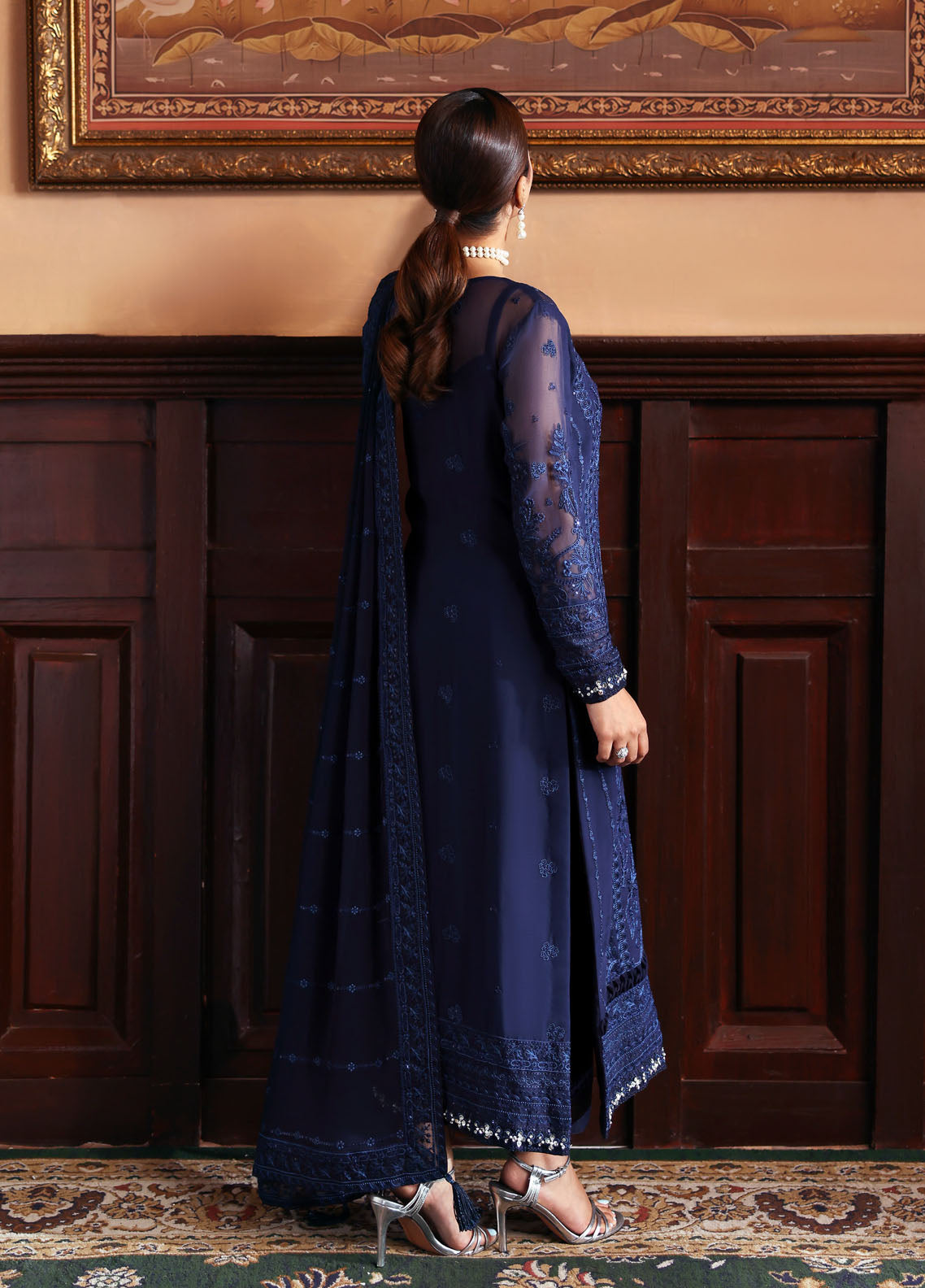 Gulaal Embroidered Chiffon Suits Unstitched 3 Piece GL25EU D-33 Leesha