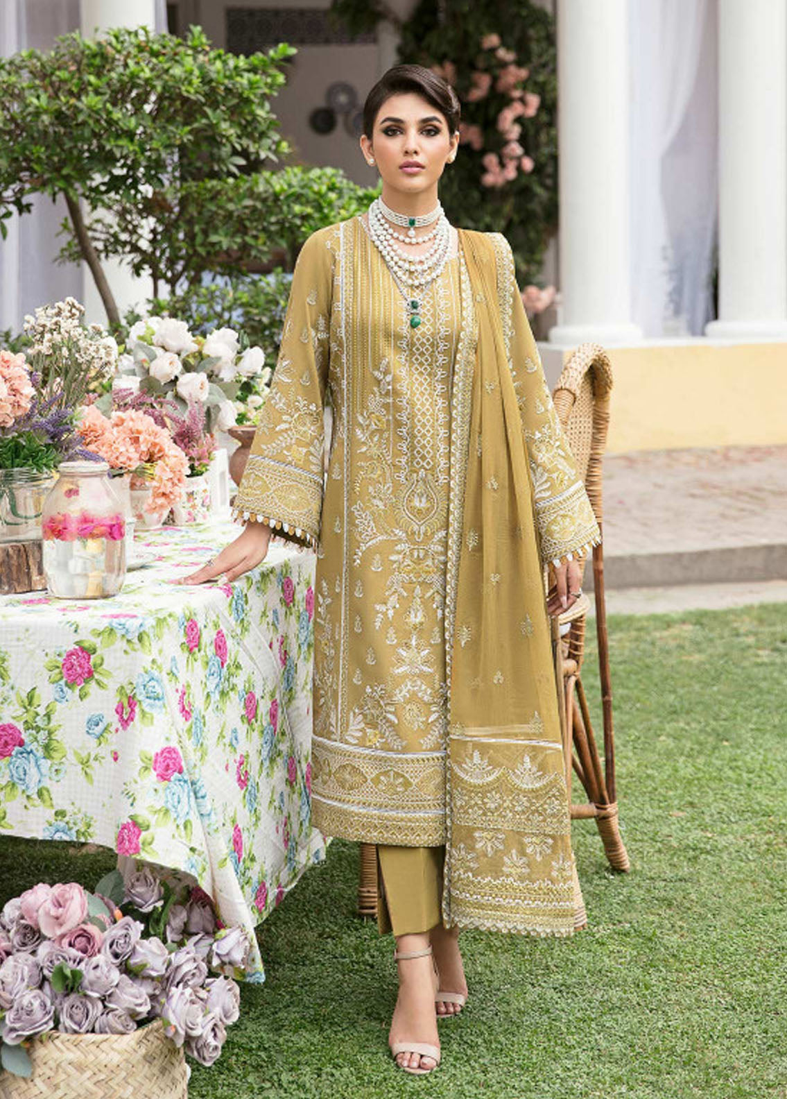 Gulaal Pret Embroidered Khaadi Net 3 Piece Suit GL23P GL-EP23V1-13 Nisa