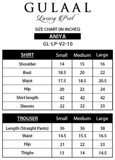 Gulaal Pret Luxury Organza 4 Piece Suit GL-LP-V2-10 Aniya